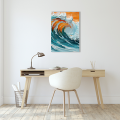 Wall Art Print- Abstract Sun & Waves
