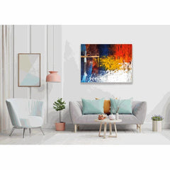 Wall Art Print - Abstract Colourful Oil Painting