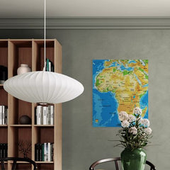 Wall Art Print - Africa-Physical Map