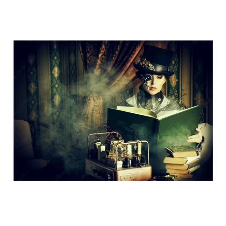 Wall Art Print - Steampunk Women Reading
