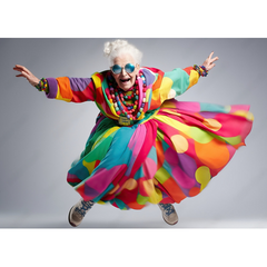 Wall Art Print - Funky senior woman