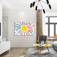 Wall Art Print - Abstract Sun Multi Coloured