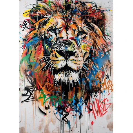 Wall Art Print - Street Art Lion