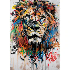 Wall Art Print - Street Art Lion