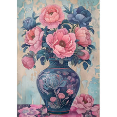 Wall Art Print- Oriental Vase and Flowers