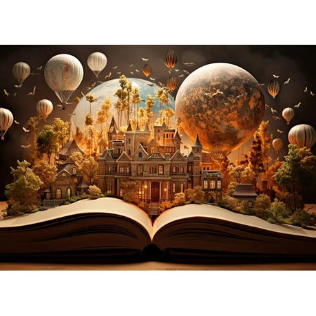 Wall Art Print - Fantasy World Inside of a Book