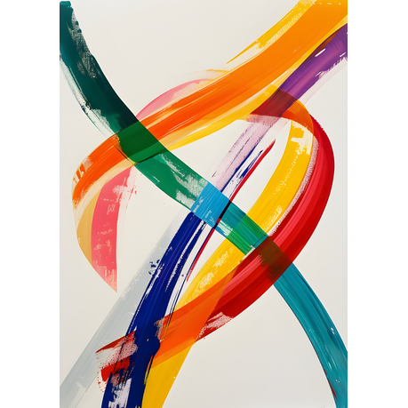 Wall Art Print - Abstract Criss-cross of colour