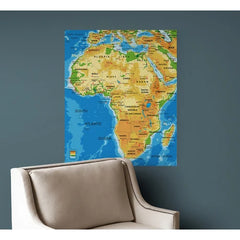 Wall Art Print - Africa-Physical Map