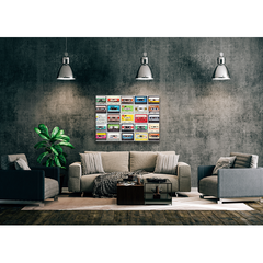 Wall Art Print- Set of old vintage audio tape cassettes