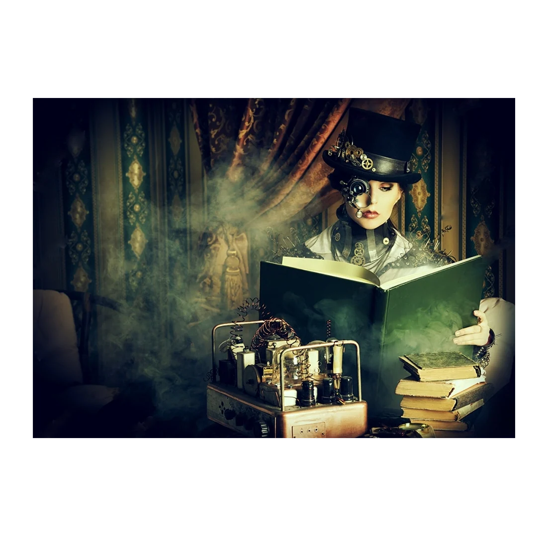 Wall Art Print- Steampunk Woman Reading