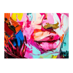 Wall Art Print - Fragment from Painted Textured Canvas