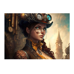 Wall Art Print - Steampunk Portrait of a Woman
